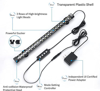hygger 24/7 Mode Submersible Aquarium LED Light, Full Spectrum Hidden Fish Tank - Image 6