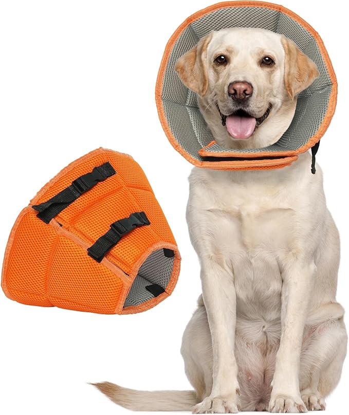 Dog Cone Collar After Surgery for Large Dogs, Adjustable Soft Cone for Dogs to by LETSQK