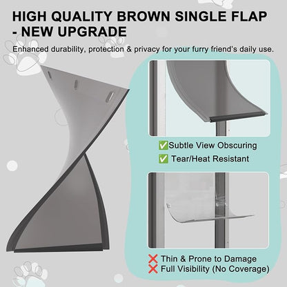 Dog Door for Sliding Glass Doors, Adjustable Height 76 1/8"-80 7/8" Aluminum - Image 8