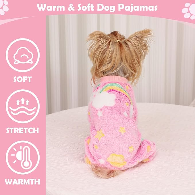 Dog Sweaters Small Girl Warm Fleece Pajamas, Cute Extra Small Dog Clothes - Image 2