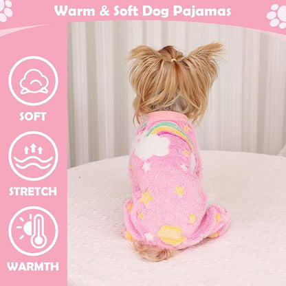 Dog Pajamas Pjs Small Girl, Winter Sweater Cute Extra Small Puppy Clothes - Image 2