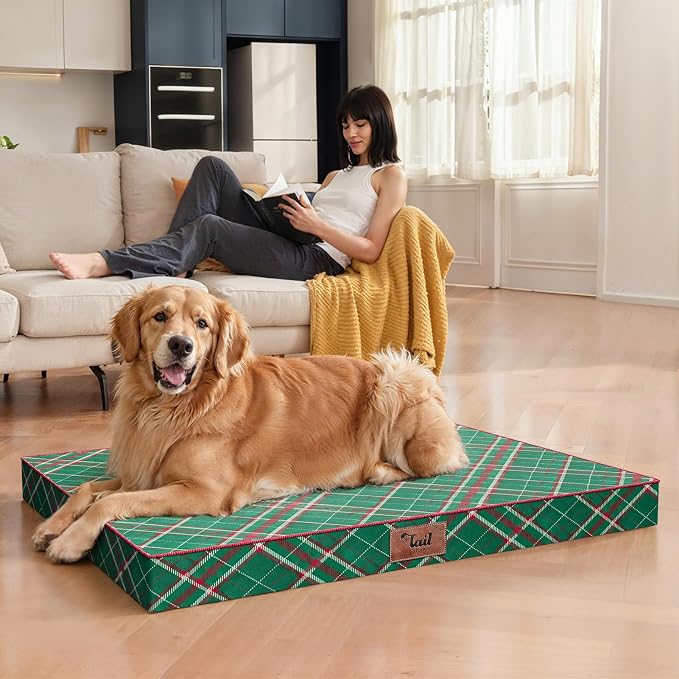 Christmas Orthopedic Dog Bed for Large Dogs, Big Waterproof Dog Bed Washable - Image 3