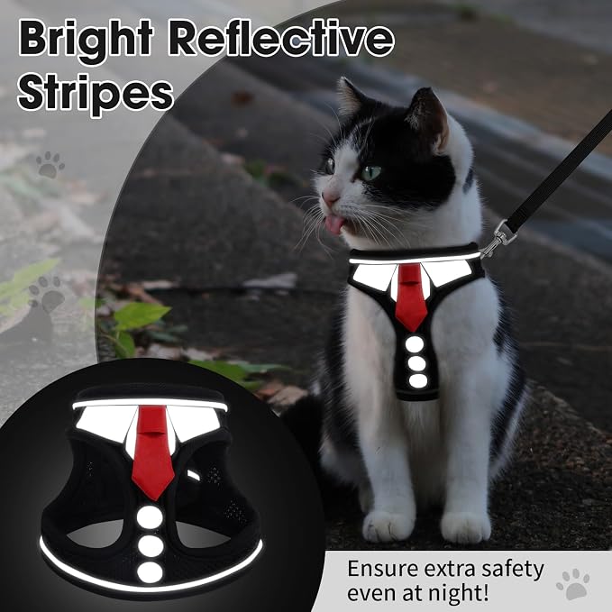 Cat Harness and Leash Set for Walking Escape Proof, Soft Adjustable Kitten - Image 7