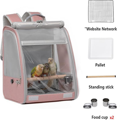 Bird Carrier Backpack, Portable Travel Bird Cage - Image 2