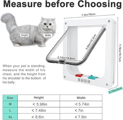 Thin Cat Door for Windows, Pet Doors and Sliding Door, Safety Pet Door - Image 5