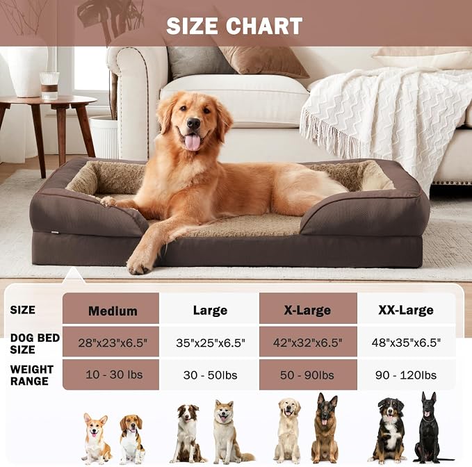 INVENHO Orthopedic Medium Dog Dogs, Egg-Crate Foam Dog Couch - Image 7