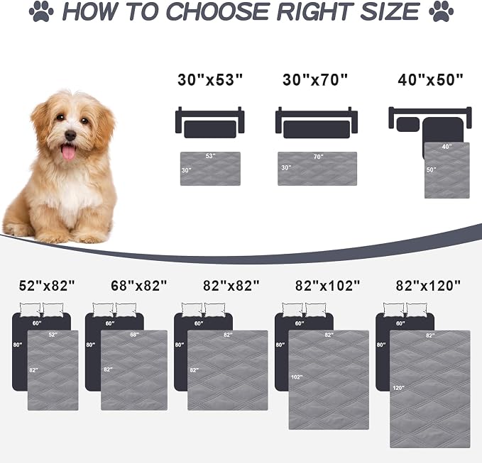 Smiry Waterproof Dog Bed Cover Blanket 30x53, Soft Reversible Pet Blanket - Image 6