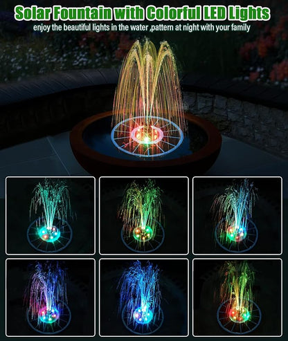 SZMP Solar Fountain Pump Upgraded 100% Glass Panel, 3.5W Solar Powered Fountain - Image 2