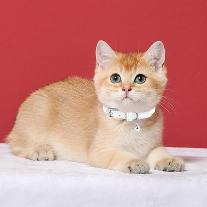 PUPTECK 2 PCS Soft Genuine Leather Cat Kitten Collar - Image 2