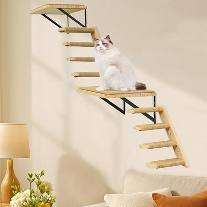 Wall Mounted 2 Pack Cat Shelf by PELUOMOZ