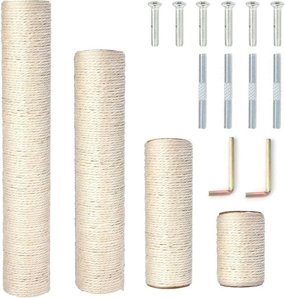 PowerKing Natural Sisal Replacement Scratching Post, 4 Pieces M8 Cat Scratch by PowerKing
