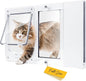 Full-Size Window Pet Door for Cats & Small Dogs, Width Adjustable Fits Sliding by HOMEPEDIA