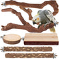 Parrot Perch Bird Perch Stand Set Natural Wild Wood Grape Sticks Paw Grinding by lovyoCoCo