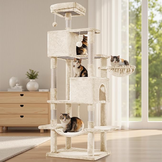 Sweetcrispy 66 Inch Cat Tree Tower, Pet Condo by Sweetcrispy