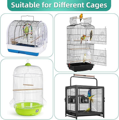 Bird Cage Seed Catcher, Seed Catcher Guard Net Cover, Parrot Nylon Mesh Net - Image 6