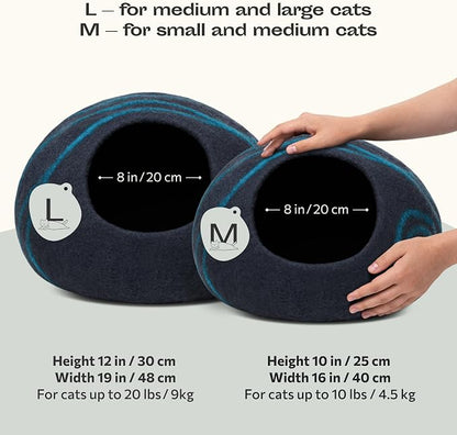 MEOWFIA Cat Cave – Premium Felt Cat Bed - Image 2
