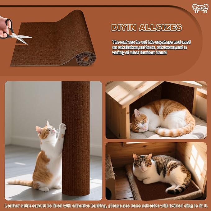 Cat Scratch Mat, Cat Scratch Couch Cats Scratch Furniture Protector - Image 3
