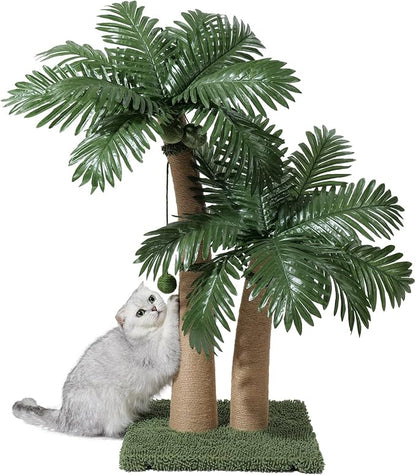 Palm Tree Cat Scratching Post, 5 Interactive Balls and 2 Curved Design by Unknown
