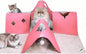 Interactive Cat Tunnel Mat for Indoor Cats, 4-Way Felt Cat Cave by Home