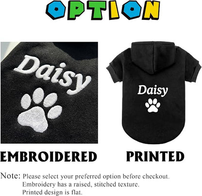 Personalized Dog Hoodie with Name/Text, Custom Embroidered or Printed Dog - Image 4