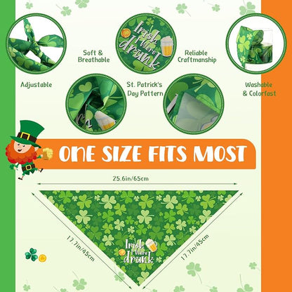 Chunful 50 Pcs St. Patrick's Day Dog Bandanas Bulk - Image 3