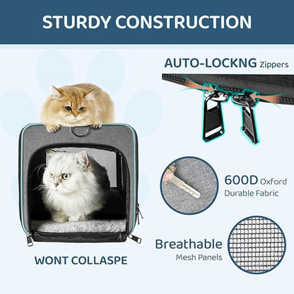 Soft-Sided Pet Carrier for Air Travel 18x11x11 Inch - Image 5