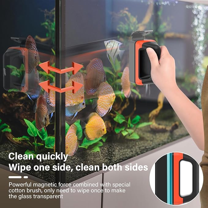 hygger Fish Tank Magnetic Glass Cleaner Two Detachable Algae Scraper - Image 6