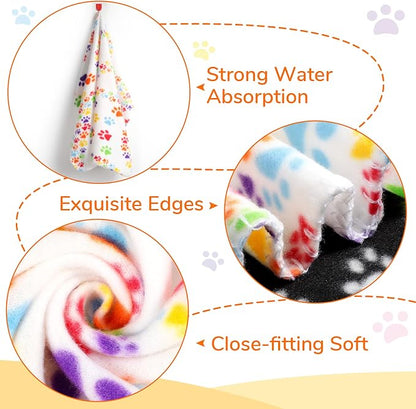 Tatuo 12 Pieces Puppy Blanket for Litter Dog Bulk Summer Throw Blanket Puppy - Image 3