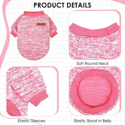 2 Pcs Dog Sweaters for Small Dogs Girl Boy Winter Fleece Clothes Warm Soft Dog - Image 3