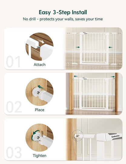 Babelio Metal Baby Gate, 29-48“ Auto Close Easy Install Pet Gate, Extra Wide - Image 4