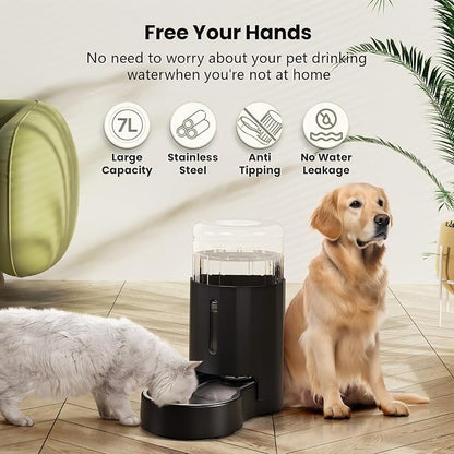 CZPET Dog Water Bowl Dispenser, 7L Automatic Dog and Cat Water Dispenser - Image 2