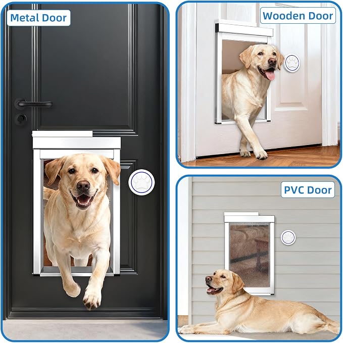 Large Dog Door for Door, Electronic Pet Automatic Door Smart Aluminum Dog Door - Image 8