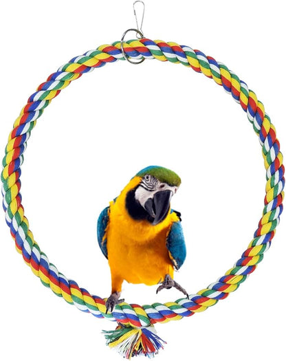 WishLotus Bird Swing, Cotton Rope Swing - Image 6