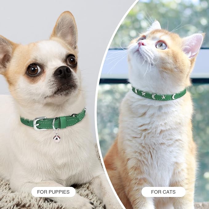Leather Cat Collars for Boy Girl Cats - Image 7