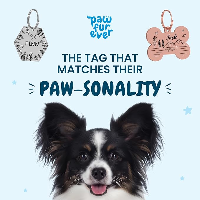 PawFurEver Dog Tag Personalized Pet Name | Customized Dog Tags Engraved Front & - Image 7