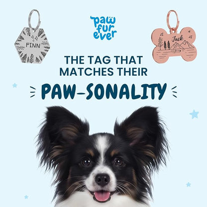 PawFurEver Dog Tag Personalized Pet Name | Customized Dog Tags Engraved Front & - Image 7