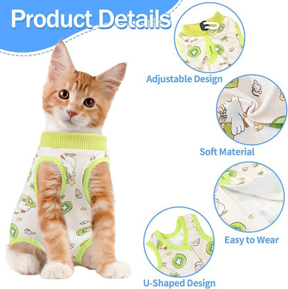 Cat Recovery Suit Female, Breathable Cat Onesie After Surgery Female - Image 2