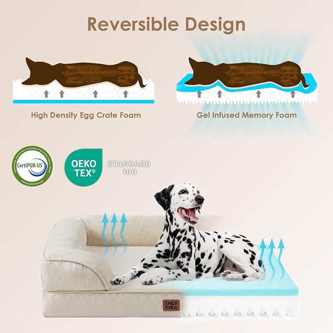 EHEYCIGA Orthopedic Dog Beds for Extra Large Dogs, Waterproof Memory Foam XXL - Image 4