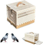 Folding Pigeon Cage Racing Pigeons Travel Cage Pairing Cage Plastic Two Doors by WEIYOONS