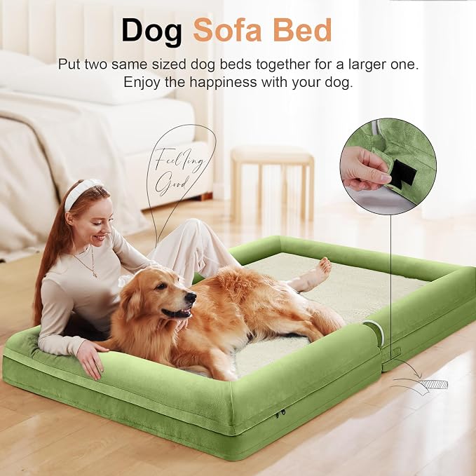Large Dog Bed Orthopedic Washable: Beds Bolster XL Bed Medium Large Dogs Egg - Image 3