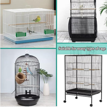 ASOCEA Bird Cage Seed Catcher, Universal Bird Cage Cover Skirt, Adjustable - Image 5
