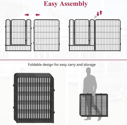Dog Playpen Pet Fence Outdoor for Yard, 32inch 38 Panels Dog Pens Outside - Image 6