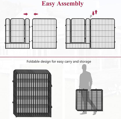 Dog Playpen Outdoor, 32 inch Heavy Duty Dog Fence Outdoor - Image 6