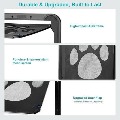 Ownpets Dog Screen Door, Inside Door Flap 12x14x0.4 Inch, Lockable Pet Screen - Image 2
