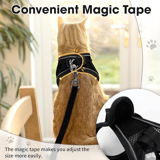 Cat Harness and Leash Set for Walking Escape Proof, Soft Adjustable Kitten - Image 7