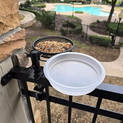 Plastic Round Bird Feeder Bowl and Metal Round Bird Feeder Tray, Wild Birds - Image 8