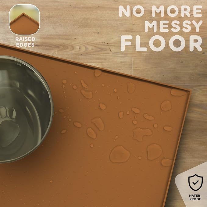 Dog Food Mat - 28x18 Raised Edges Dogs Mat - Image 5