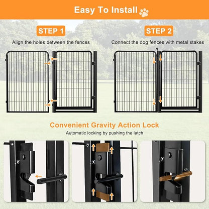 Dog Fence Outdoor Pens Outside, Portable Dog Play Pen 40" H 18 Panels Pet - Image 7