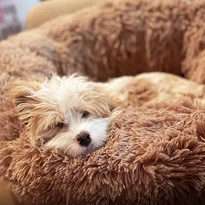 Calming Donut Dogs Beds for Small Dogs Washable, 19inch Fluffy Round Puppy Bed - Image 5