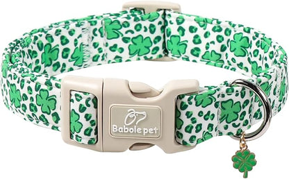St Patricks Day Dog Collar for Large Dogs by Babolepet